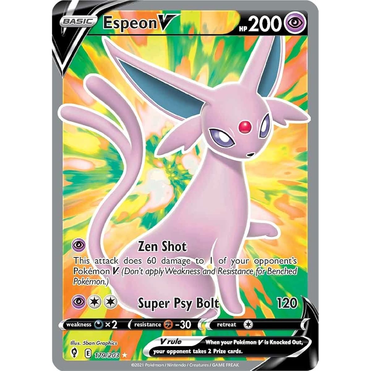Espeon V - 179/203 - Ultra Rare (Full Art) - Sword & Shield - Evolving Skies