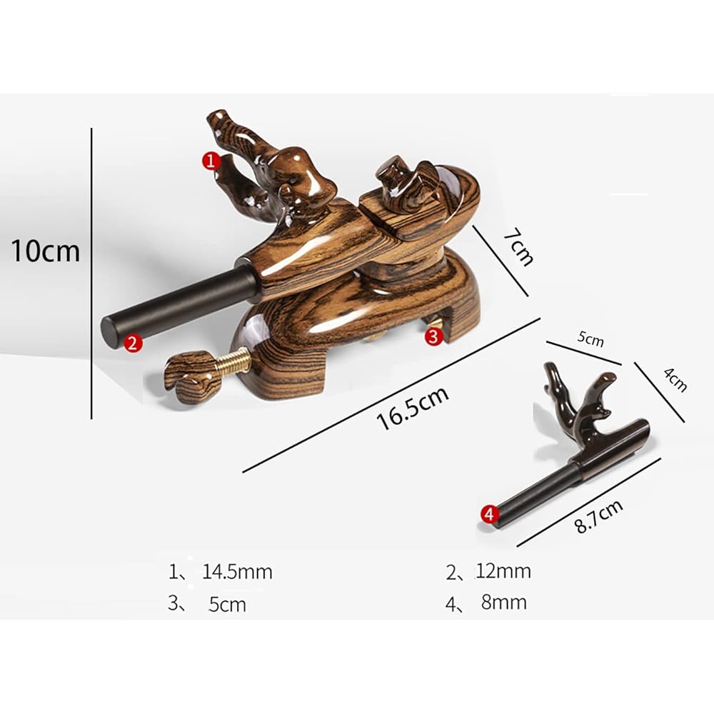 Black Persimmon Cannon Vise Natural Wood Cannon Vise Set for Fishing Specialized Fishing Tools