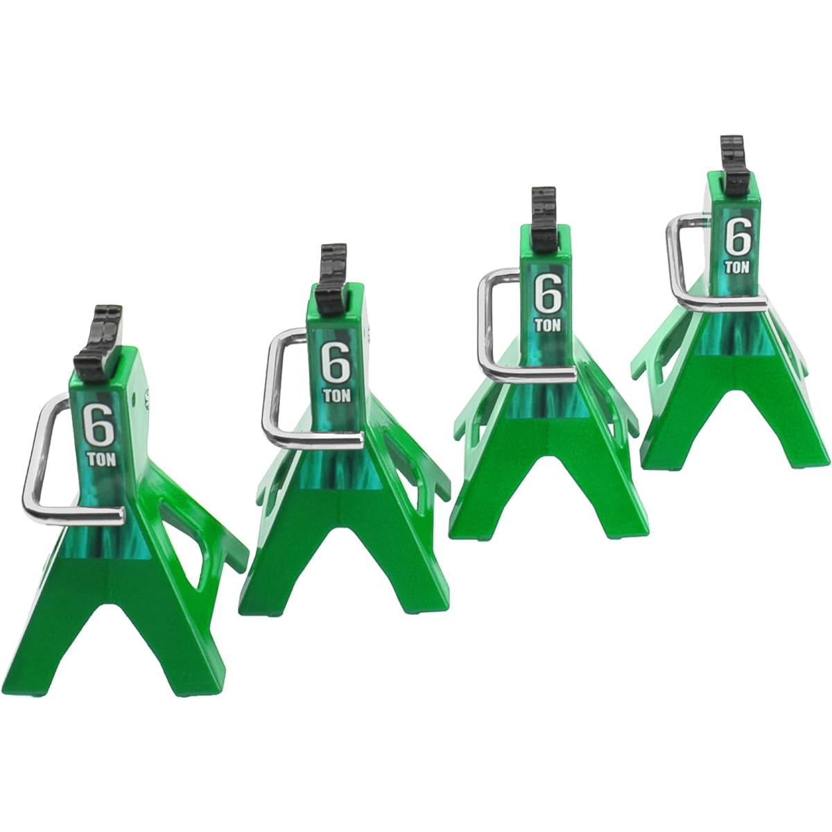 Vgoohobby 1/10 RC Scale Toy Decoration Metal RC Jack Toy Stand Simulation Traxxas TRX4 Axial SCX10 RC4WD Tamiya CC01 D90 HPI HSP 1/10 RC Climbing Crawler Car (Green) 4pcs