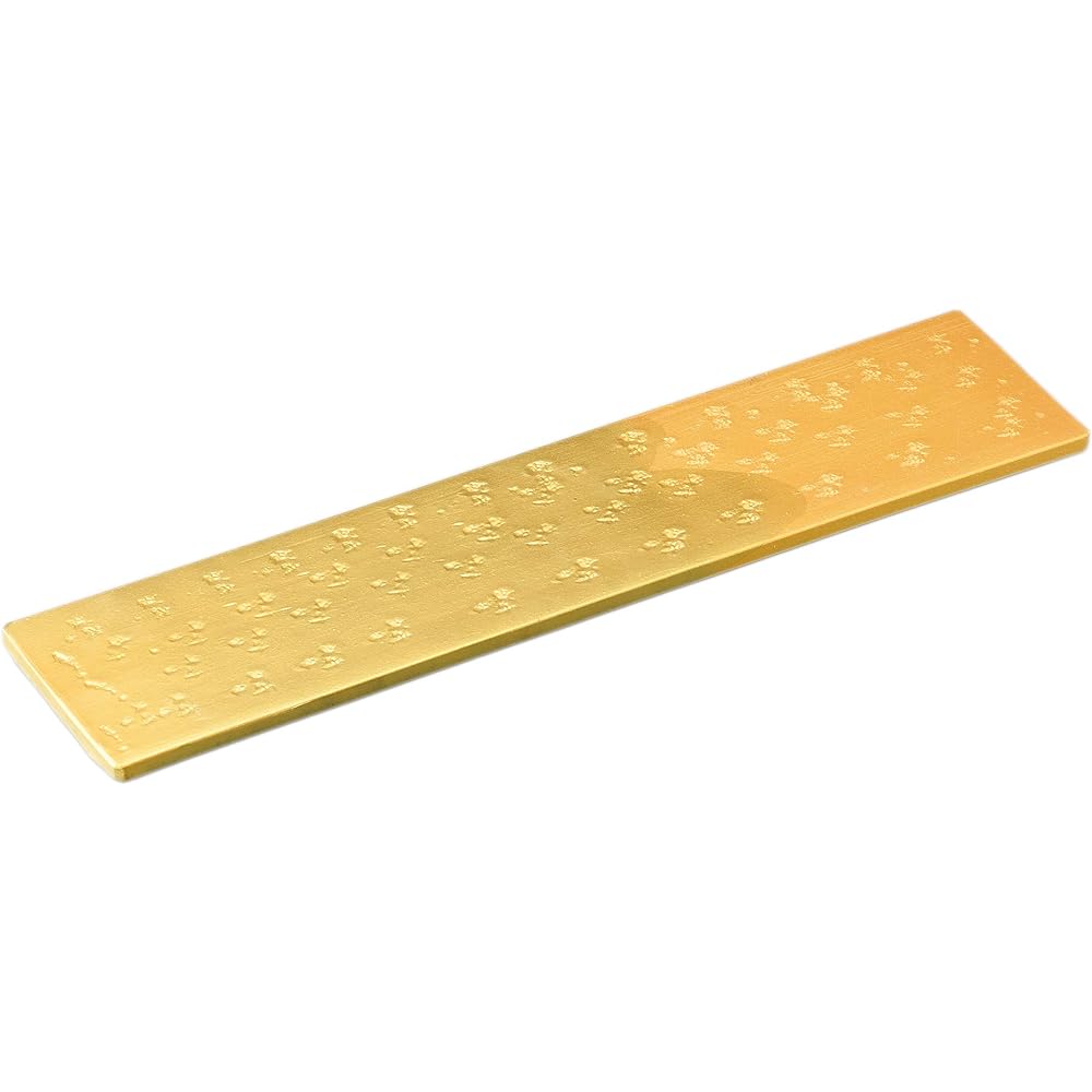 Mino ware long plate, commercial use, made in Japan, 52 x 12 x 2.5 cm, gold color 17.0 long plate 17706474