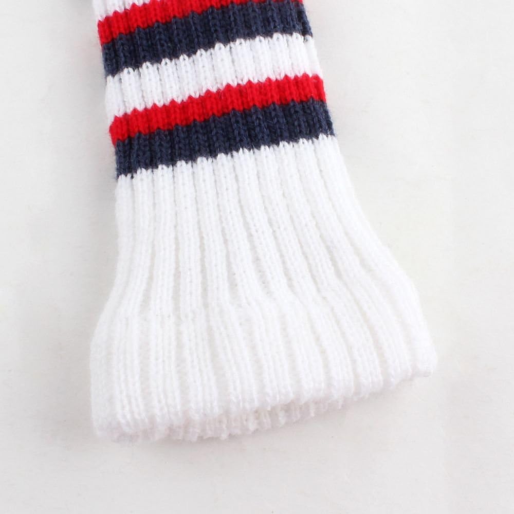 Golf knit cover, head cover, club cover, 3-piece set (1 3 5), long neck for drivers, fairway wood, wood cover for 460cc, number 3, number 5, sock type, easy to put on and take off, washable, cute number pendant included