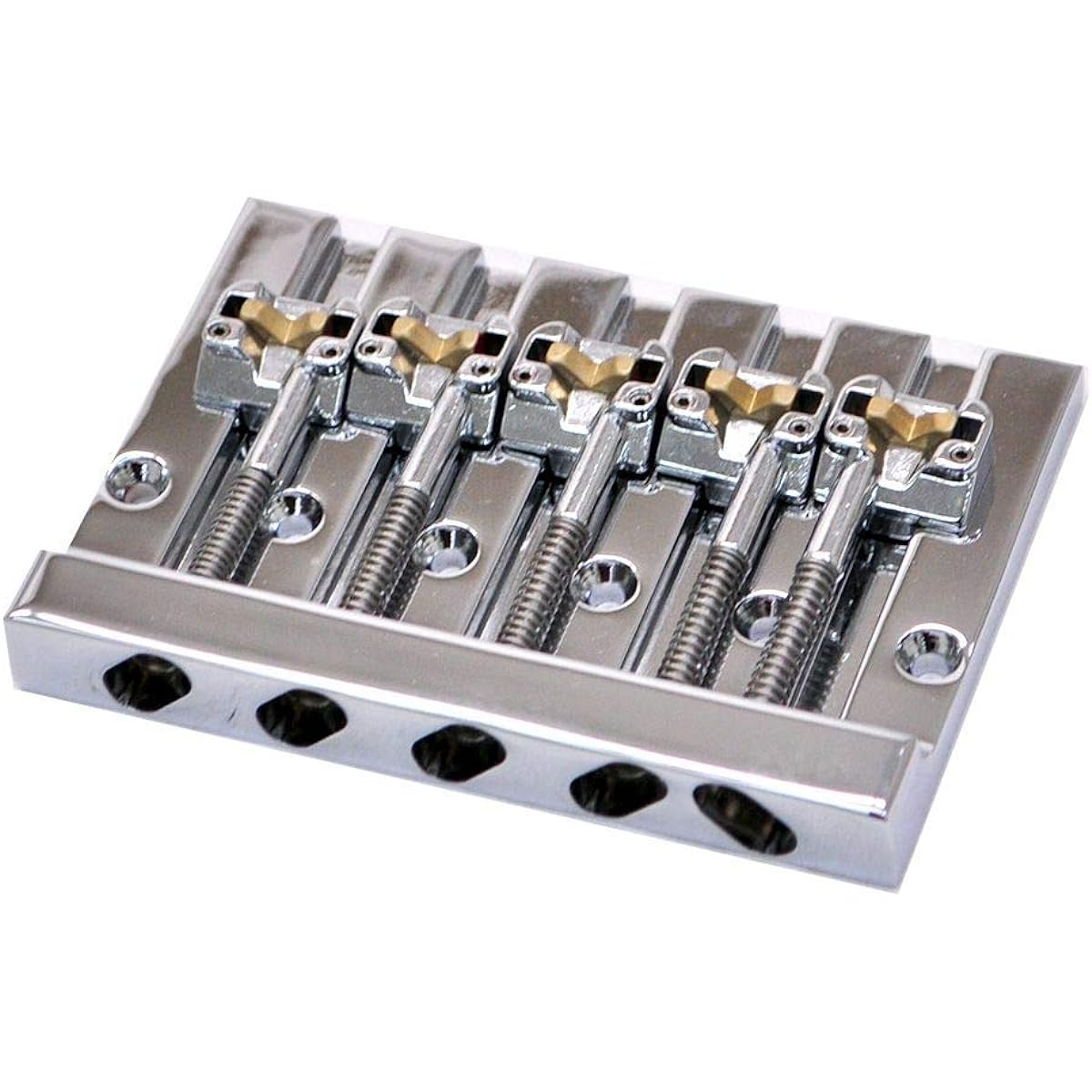 HIP SHOT KickAss 5 Bass Bridge Chrome Badass style 5-string bass bridge