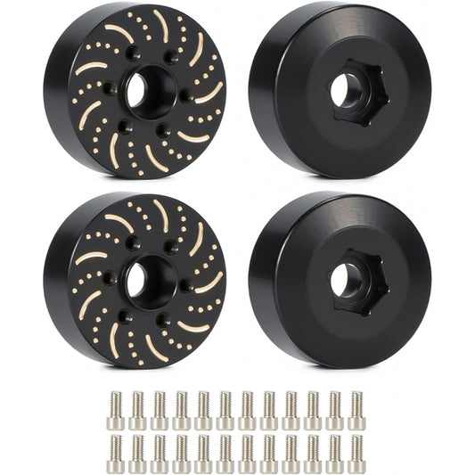1/10 RC Crawler Brass Weights RC Brass Weights 12mm Hex Brake Disc Wheel Adapter 1.9/2.2 Beadlock Rim SCX10 Capra TRX4 TRX6 VS4-10 Gen8 Element RC Enduro (RC Brass Weights 15mmx4)