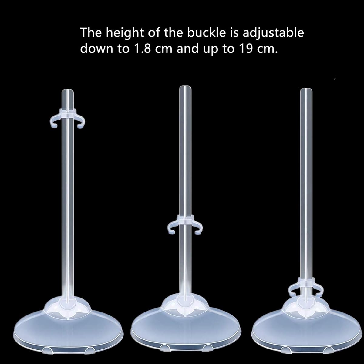10pcs Toy Stands Doll Support Mannequin Model Display Holder Doll Stand for 11"-13" Dolls Action Figures Doll Accessories Clear