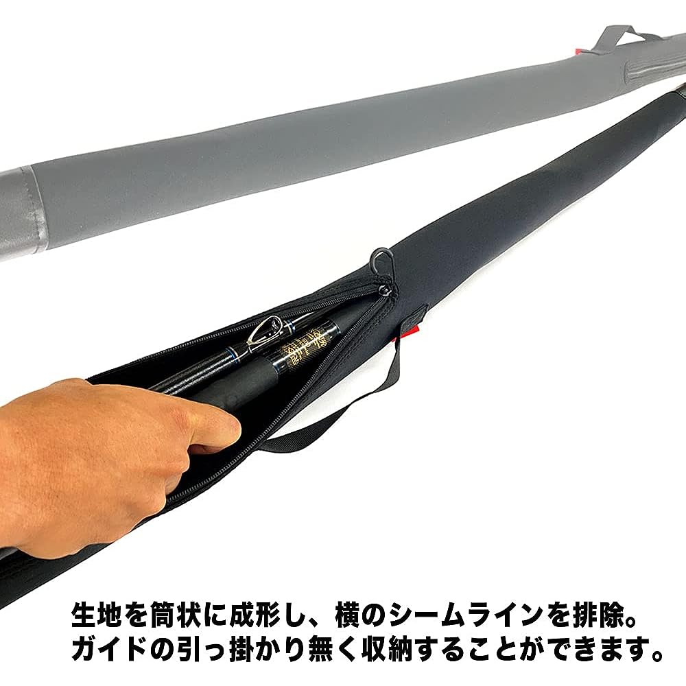 [Chonmage Fishing] Neoprene Sea Bream Rod Bag Soft Rod Case with Handle Double Zipper