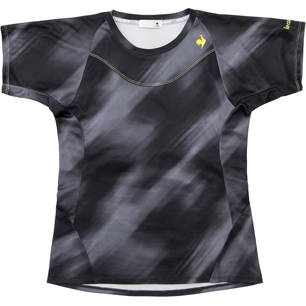 [Le Coq Sportif] Short Sleeve Game Shirt Aile forme Graphic Game Shirt Sweat Absorbent Quick Drying UV CUT (UPF50+) SUNSCREEN Short Sleeve JTA Approved Official All Over Pattern Women's