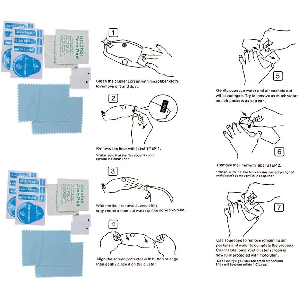 DEMUR Motorcycle Scratch Cluster Screen Dashboard Protection Instrument Film For Yamaha Tenere 700 2019-2023 Dashboard Screen Protector (Size : 5 PCS)