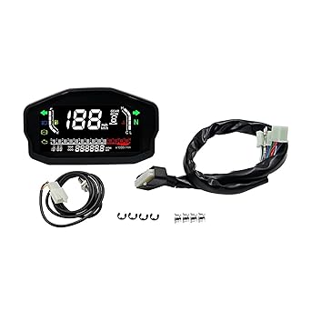 LED Indicator Odometer Fit for Du&cati Motorcycle 1,2,4 Motorcycle Cylinder Universal LCD Digital Backlight Odometer Speedometer