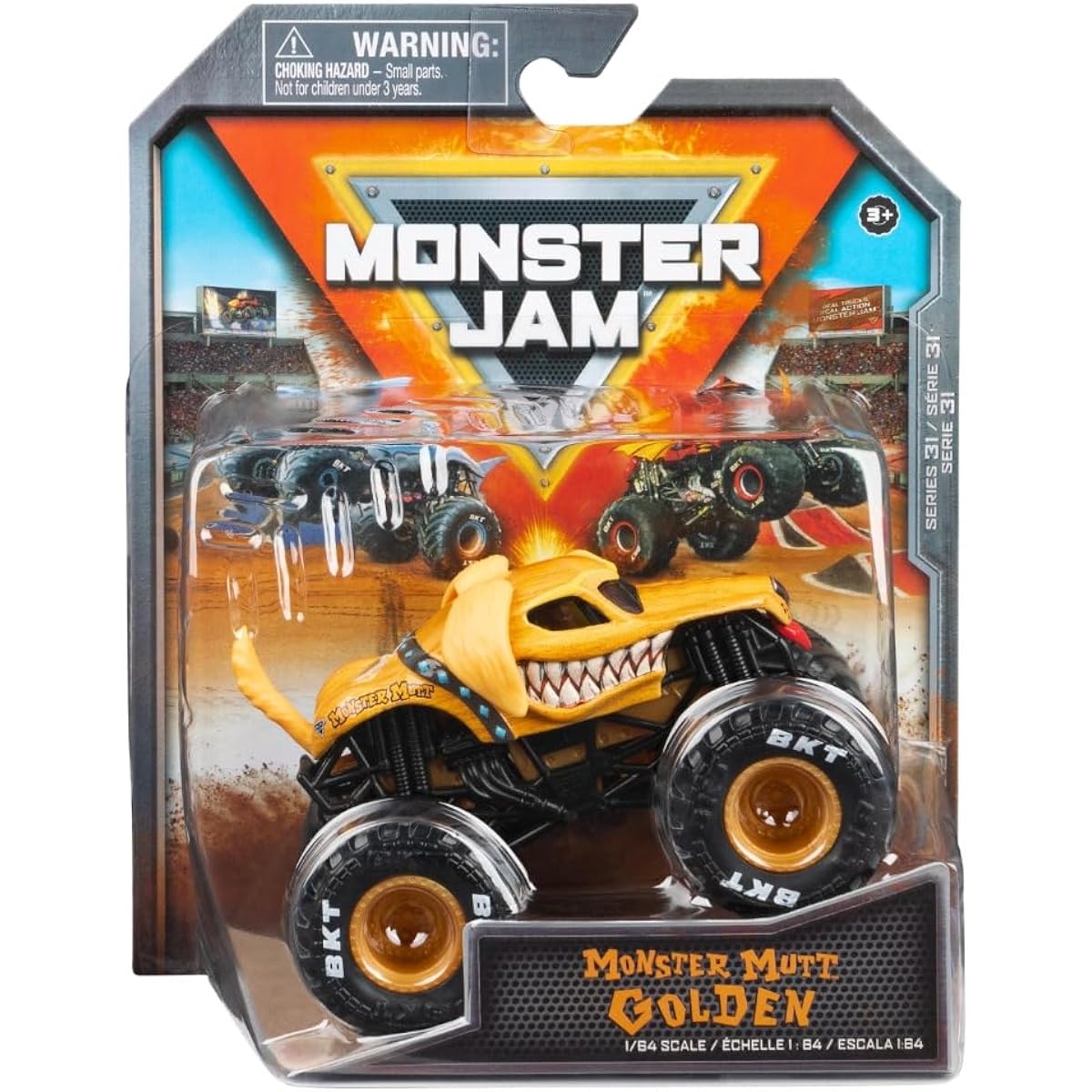 Monster Jam 2023 Spin Master 1:64 Diecast Truck Series 31 Rough Crowd Monster Mat Golden