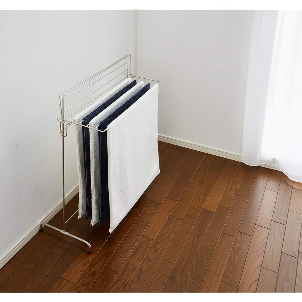 Bestco Resin Towel Stand Stainless Steel M Small Items Drying Foldable Compact ND-9132