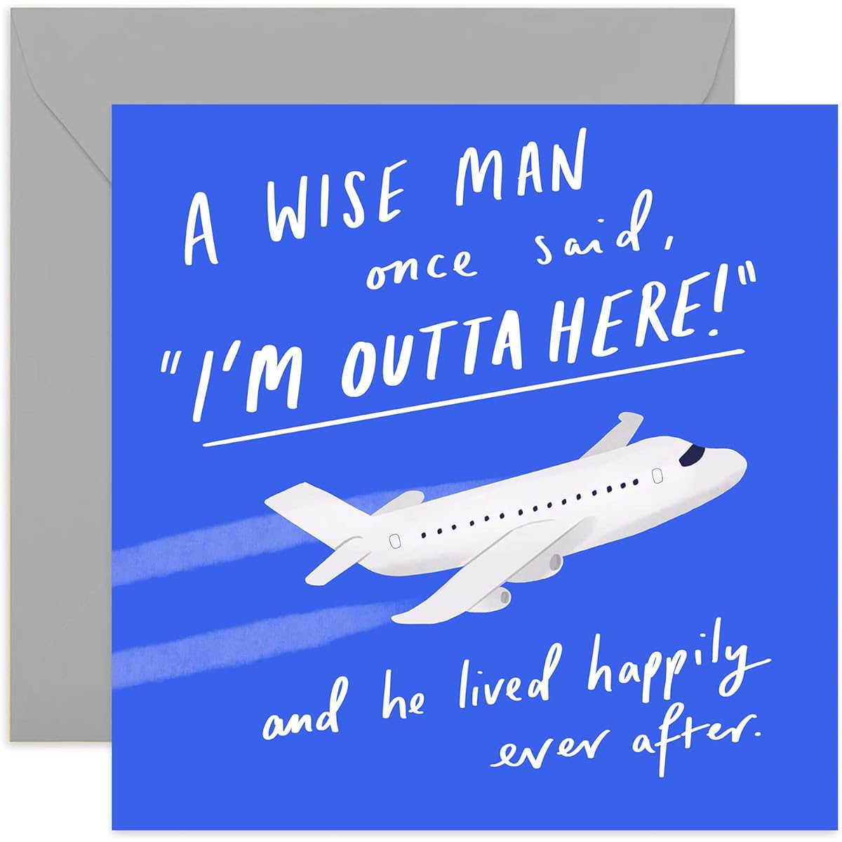 Old English Co. A Wise Woman Leaving Card - Funny Farewell Cards for Women | Retirement, Promotion, Staff, Colleagues | Blank Inside & Envelope Included (Wiseman)