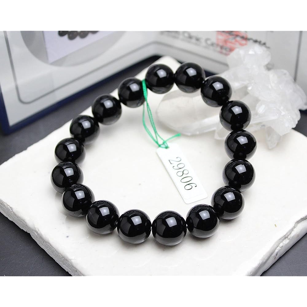 Amulet to ward off evil spirits, Japanese Kokoro Prayer Hall, Morion, black crystal bracelet, 12 mm, new life, good luck goods, amulet, amulet, feng shui, prayer beads, prayer beads, for men, for women, for men, women, men's women's bracelet ◆Gem identif