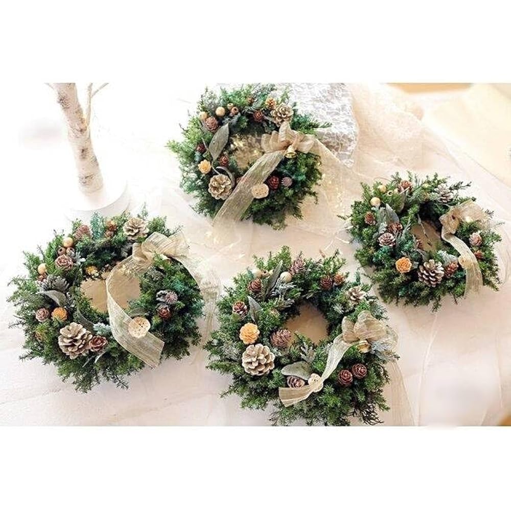Lulu's Lulu's Wreath in the Forest Natural Wreath Preserved Flower Dried Flower Size: Approx. 24cm Diameter Wreath in the Forest Lulu's-2699
