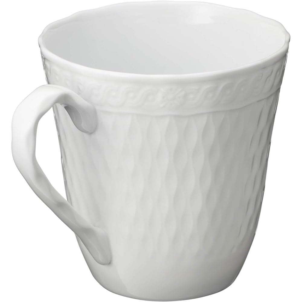Noritake Noritake Mug (Pair Set) 300cc Cher Blanc Microwave Safe Dishwasher Safe 2 Pieces Fine Porcelain (Premium White) P94855/1655