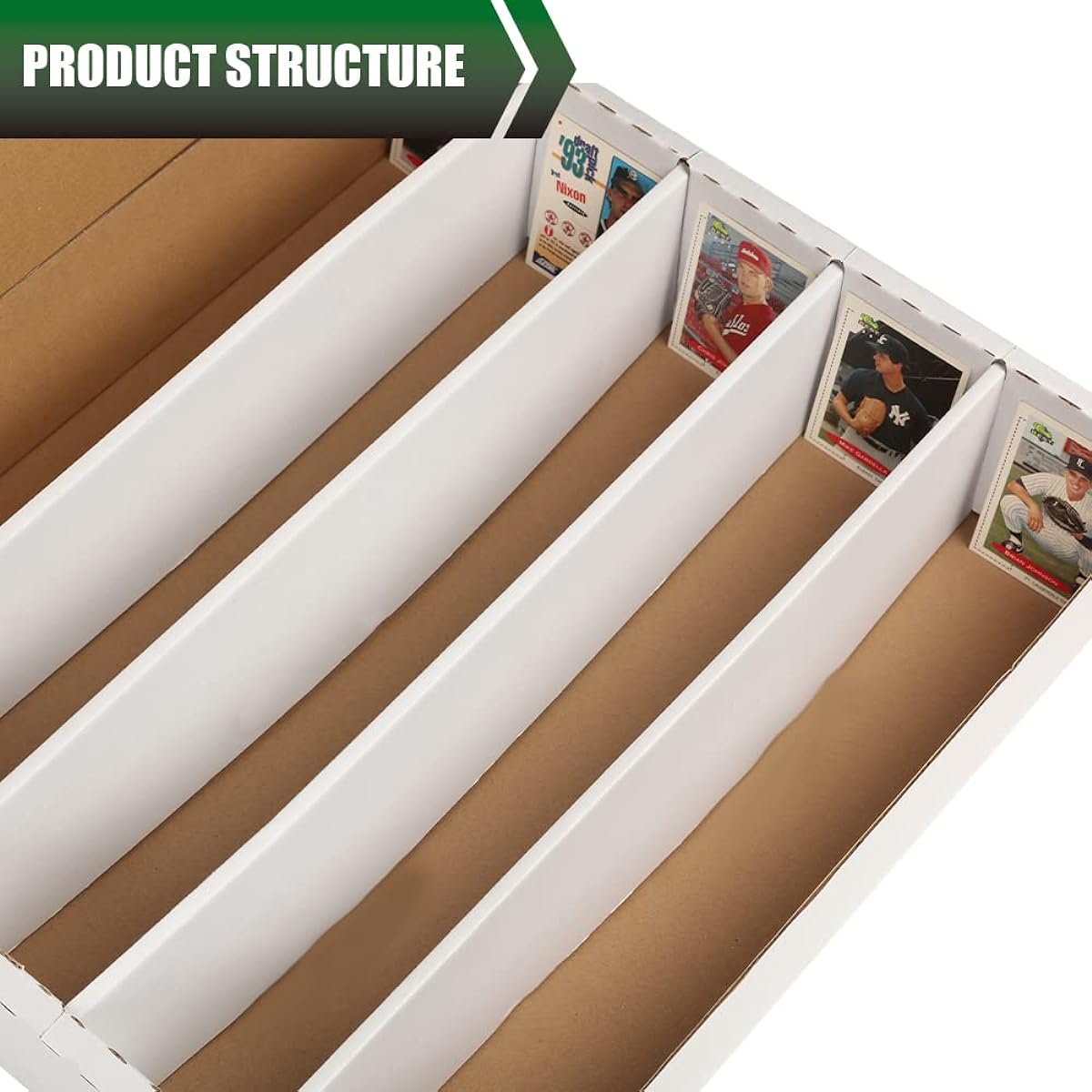 GRAND ORANGE Card Storage Box Holds 5000 Cards Sports Trading Card Cardboard Holder Container