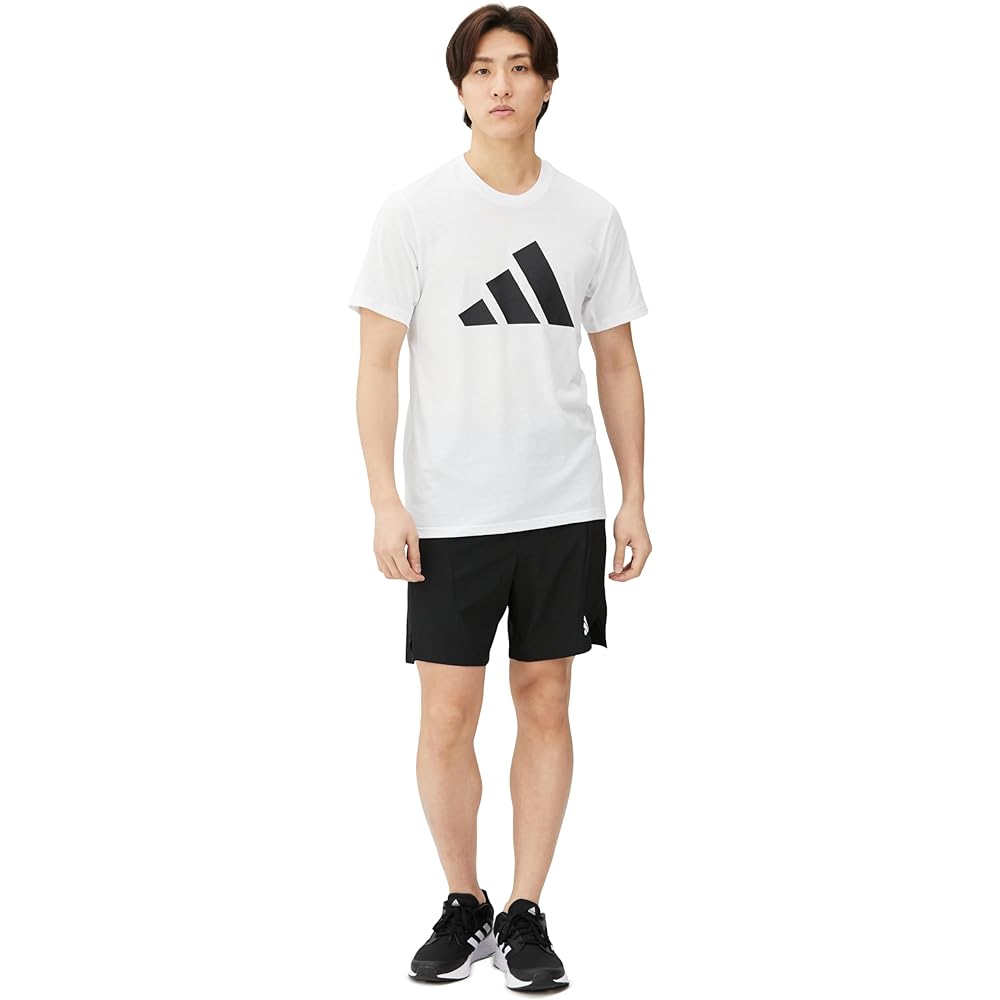 [Adidas] Training Short Sleeve T-Shirt Train Essentials Feelready Logo BXH37 Men's