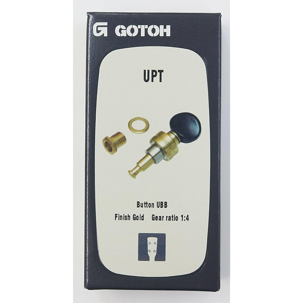 GOTOH planetary tuner for ukulele, UBB button, gold (UPT-UBB-GX) UPT-UBB-GG