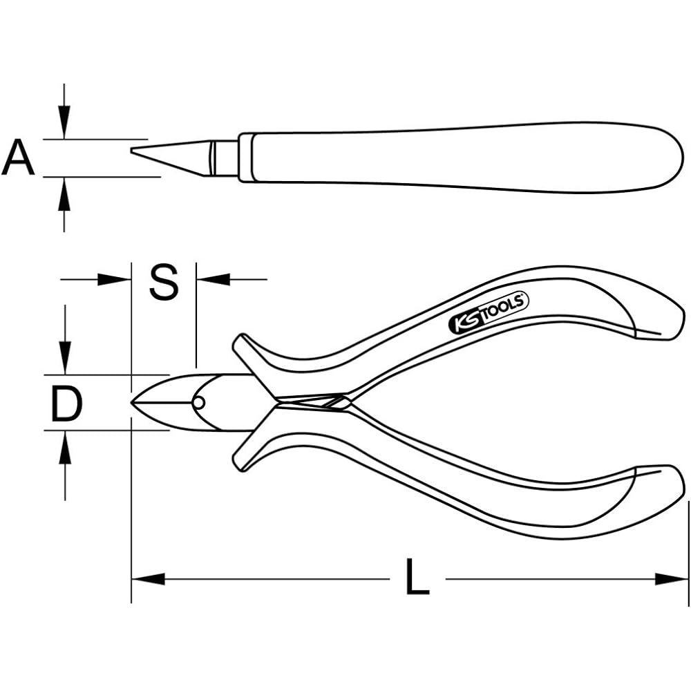 KS TOOLS ESD Mini Side Cutter 120mm ESD mini side cutters 120mm 500.7082