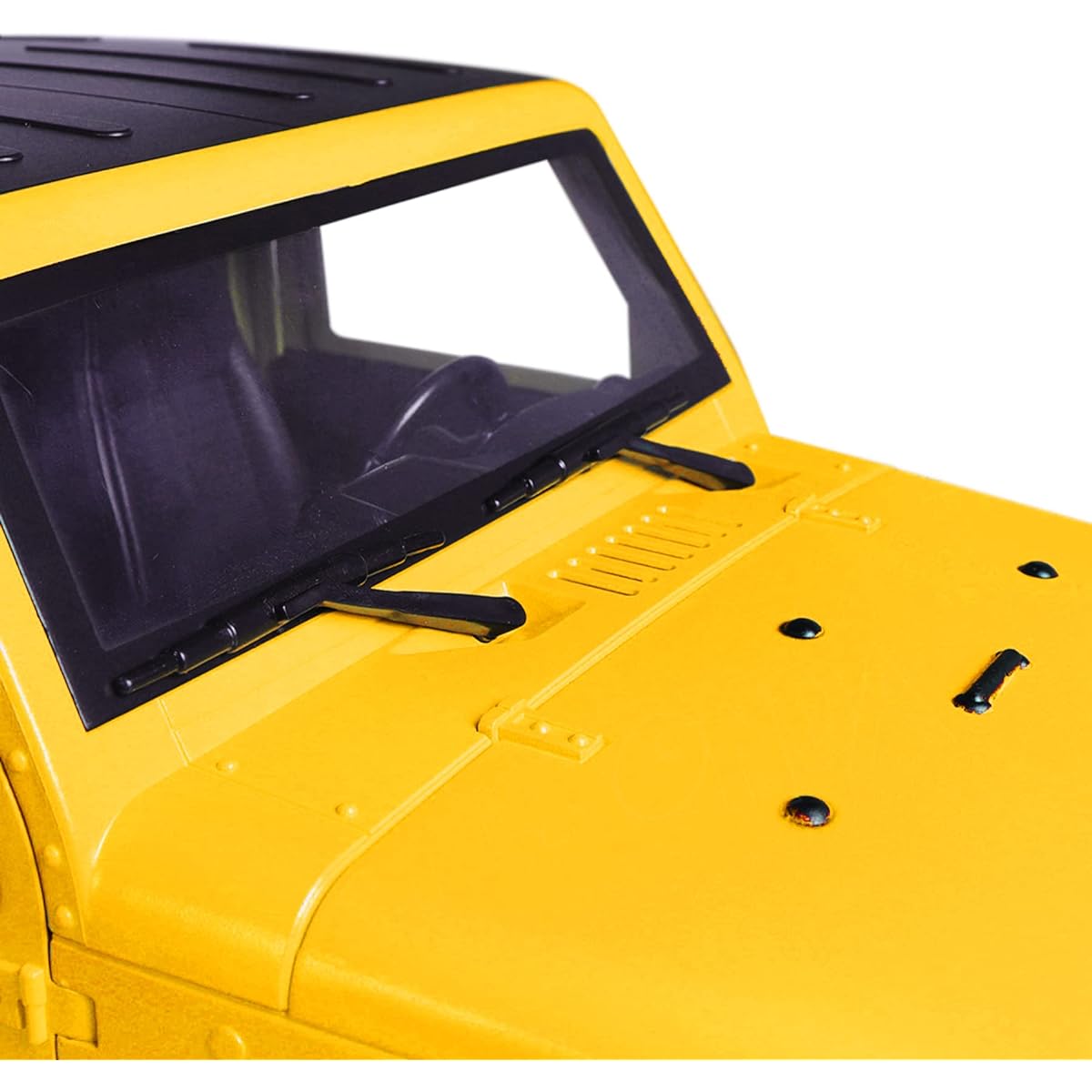 313mm RC Wheelbase Jeep Wrangler JK Rubicon Body Shell for SCX10 90046 90047 RGT EX86100 4 Door Hard Body Shell Kit Upgrade Parts (Yellow)