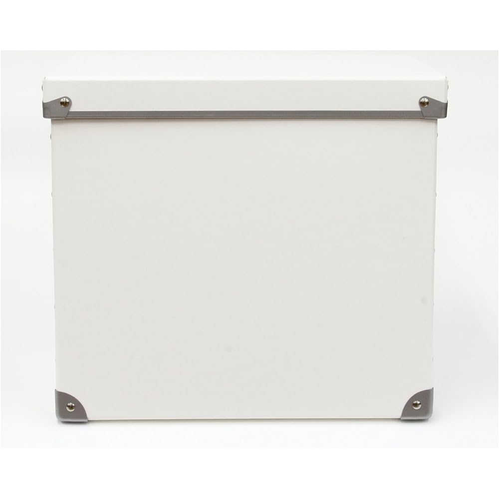 Adachi Shiki Storage Case Hard Pulp Box Lid Type Large (Width 25.5 x Depth 36 x Height 32cm) PBF-823 White