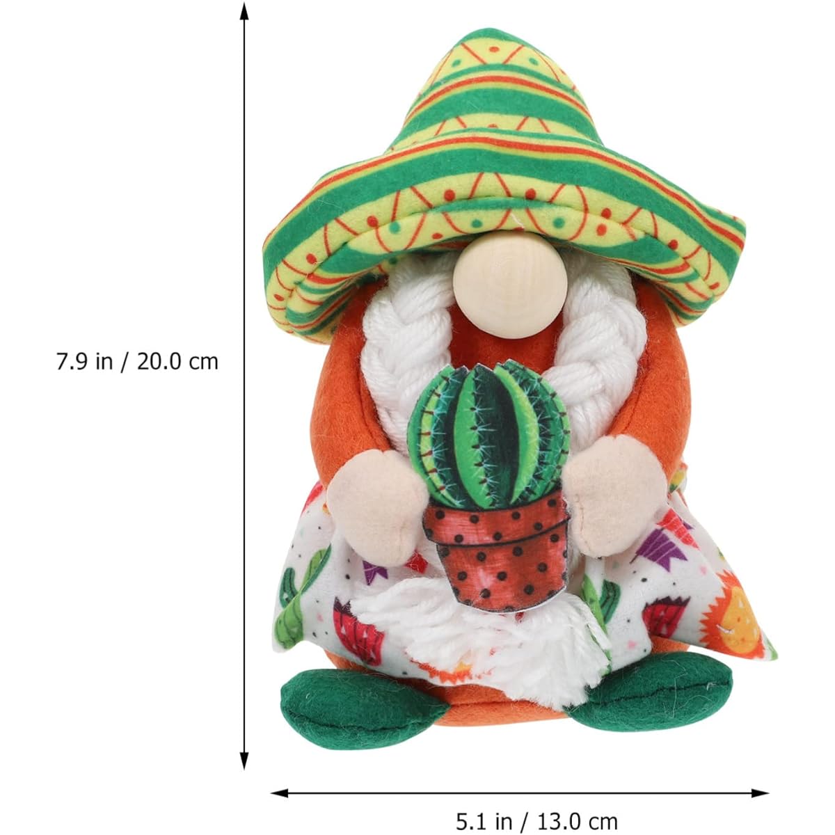 VOSAREA Fiestanome Couple Cinco de Mayo Tomte Mexican Taco Tuesday Elf Dwarf Nisse Scandinavian Folklore Sombrero Ornament Home Kitchen Tiered Tray Decor
