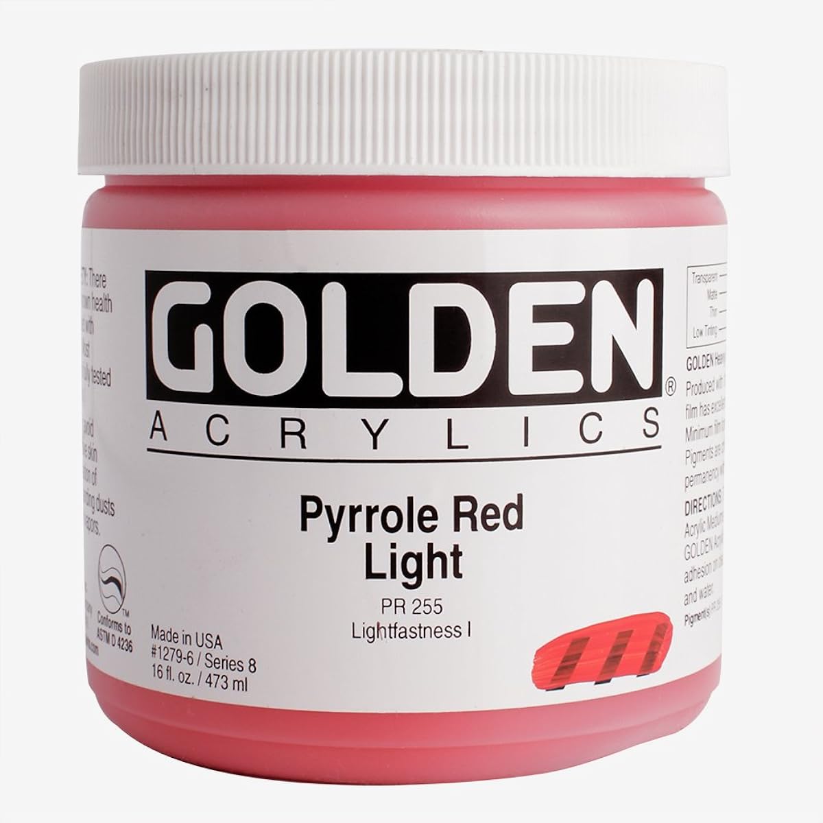 Golden Heavy Body Acrylic - Pyrite Red Light 16oz Jar