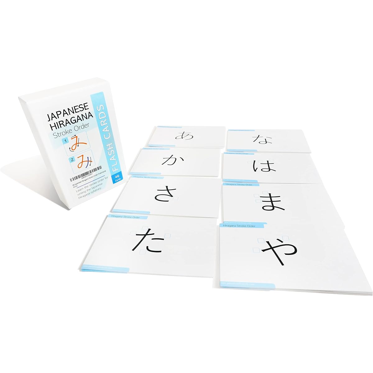 Hiragana stroke order flash cards 46 pieces