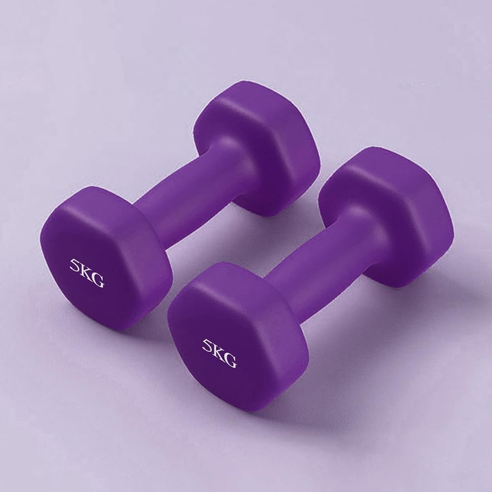 MOJEER Dumbbell [Set of 2 1kg 2kg 3kg 4kg 5kg 6kg 8kg10kg] [8 colors to choose from] Muscle training diet iron array soft coating