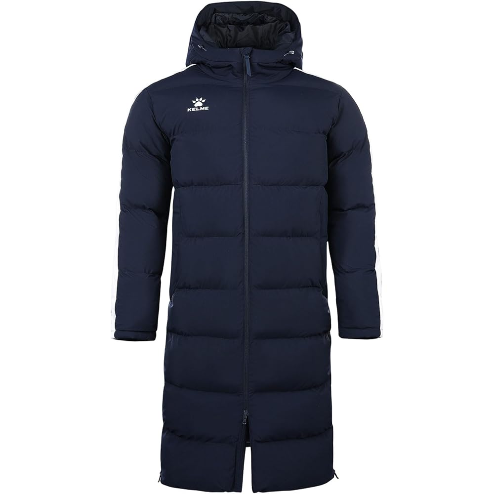 [Kelme] Bench Coat Men's Soccer Long Coat Outdoor Coat Training Warm, Slim and Stylish