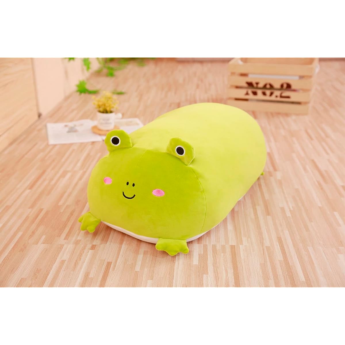 TONGSONG 8" Long Plush Frog Stuffed Animals, Frog Plush Toy, Cuddly Frog Pillow, Stuffed Animal Toys, Home Decor, Cuddly Frog Anime Gifts for Birthday, Valentine's Day