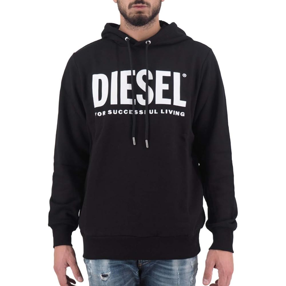 [Diesel] Men's Sweatshirt Hoodie Men's Sweatshirt Hoodie 00SAQJ0BAWT S Black 900