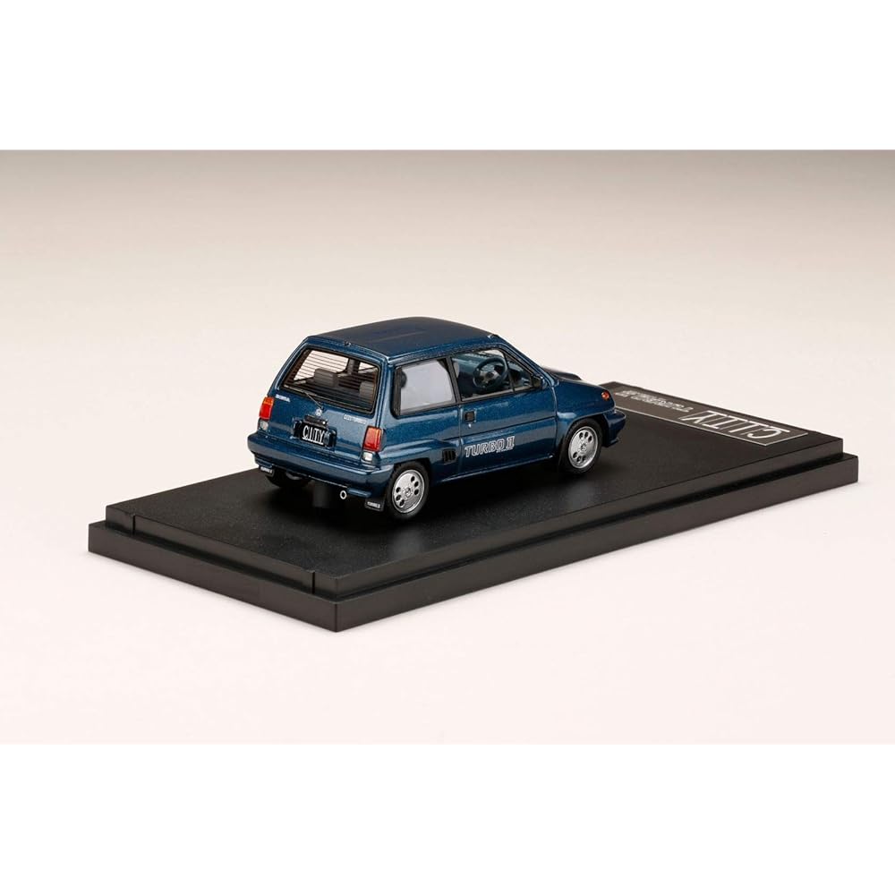 MARK43 1/43 Honda CITY TURBO II Genuine option wheel equipped car Tonic Blue Metallic Finished product PM43139ABL