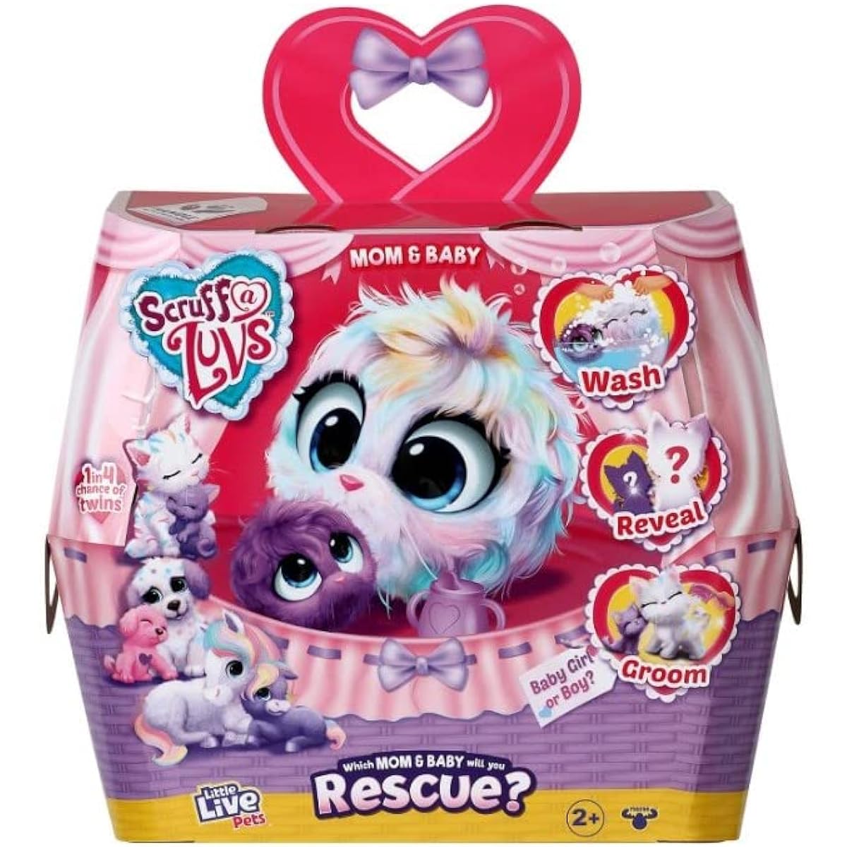 Little Live Pets Scruff a Luvs Pastel Pets Mom & Baby Little Live Pets Loves Pastel Pets Mom and Baby [Parallel Import]