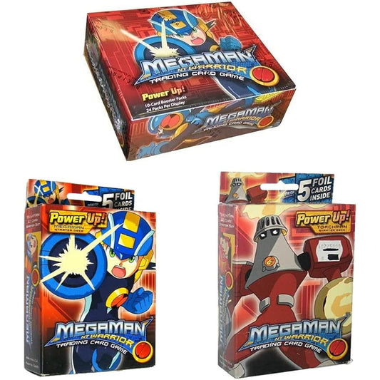 Megaman TCG Bundle - Power Up Booster Box and 2 Deck Trading Card Game