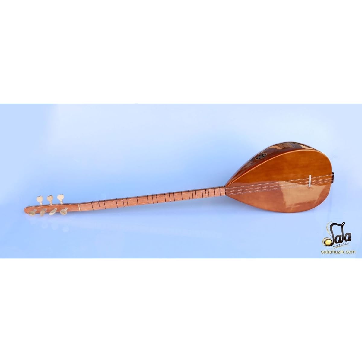 Turkish Quality Left Hand Long Neck Mulberry Baglama Saz For Sale ASL-113L
