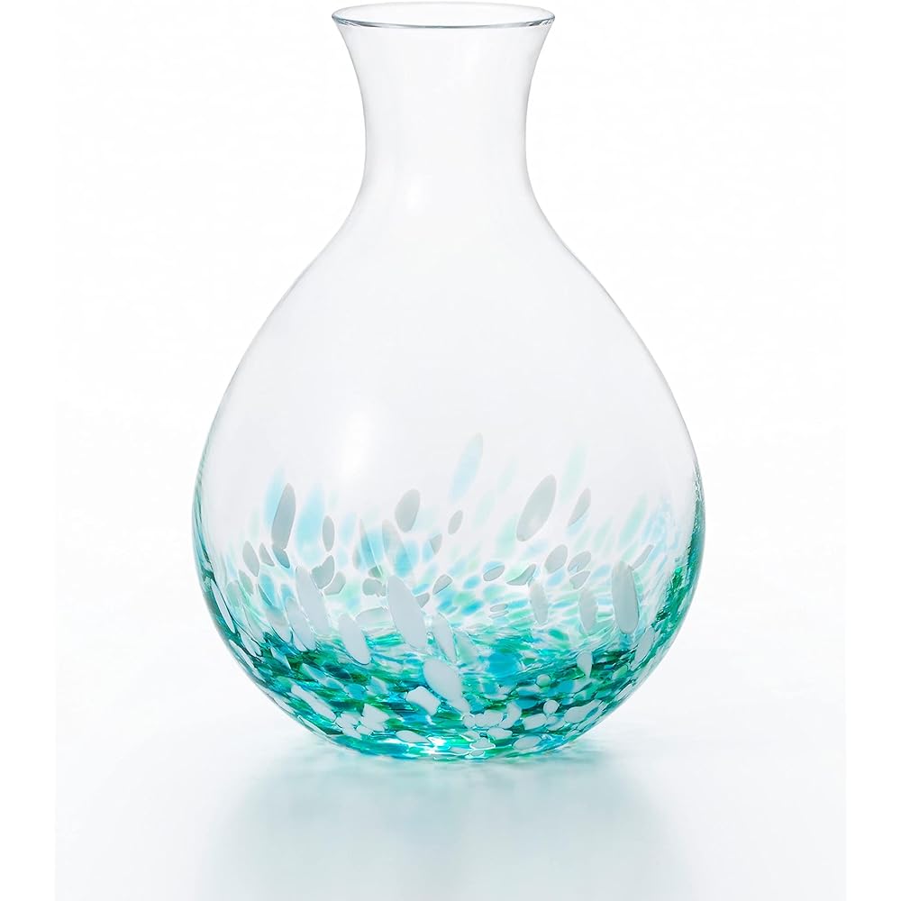 ADERIA Tsugaru Vidro Mizubasho Sake Cup Set Tokkuri Ochoco Made in Japan Chilled Sake Cup Tokkuri Glass Sake Glass Stylish Glass Cooling Container Container Sake Bottle Sake Utensils Sake Holder Commercial Present Gift Celebration Wedding Birthday Sixtie