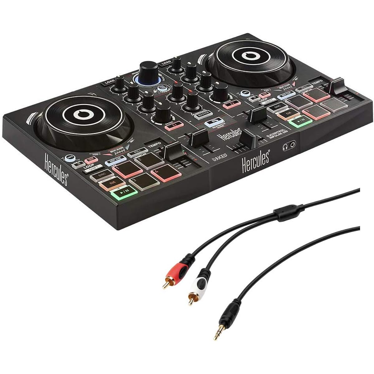 Hercules DJ Control Inpulse 200 with /8" Stereo Mini to Dual RCA Y-Cable (6') Bundle