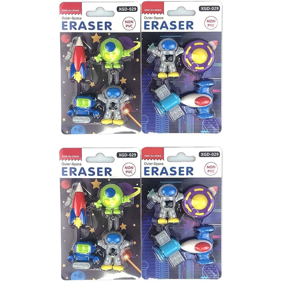 FCOVUVDBD Space Puzzle Erasers, 16 Pieces 3D Space Theme Pencil Erasers, Great for Classroom Favors, Stocking Fillers, Easter Egg Stuffers
