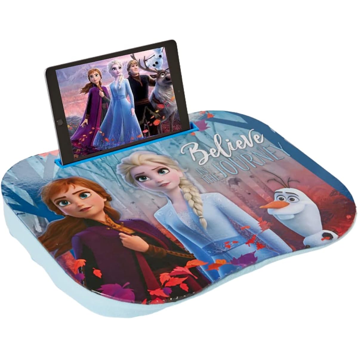 Disney Frozen 2 Girls Lap Desk with Tablet Holder, Pillow and Frozen Notebook