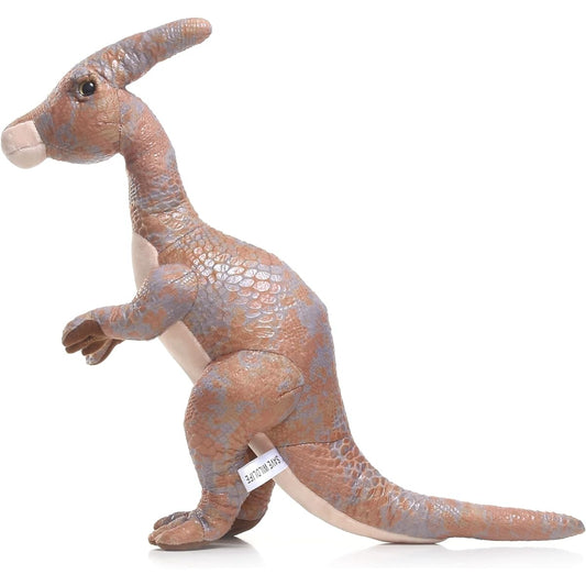 TAMMYFLYFLY Simulation Parasaurolophus Dinosaur Plush Toy - Realistic 14" Parasaurus Dinosaur Stuffed Animal Figure Plush Toy Model Toy Unique Plush Gift Collection for Kids