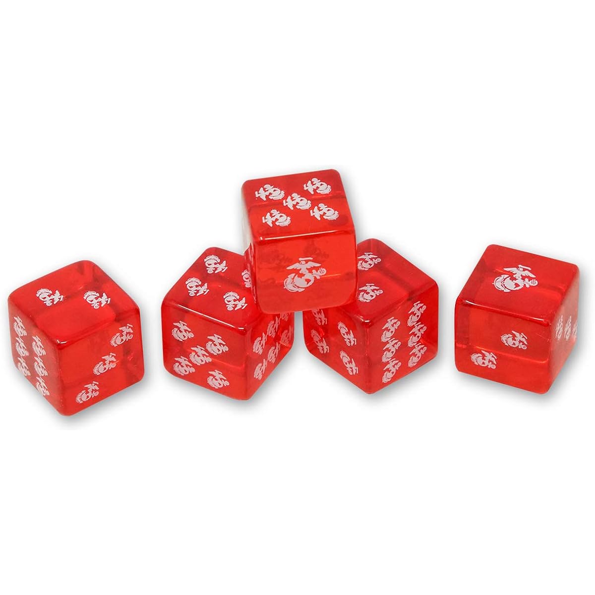 USMC Dice - Set of 5 19mm Marine Corps Dice - Marine Corps Gifts