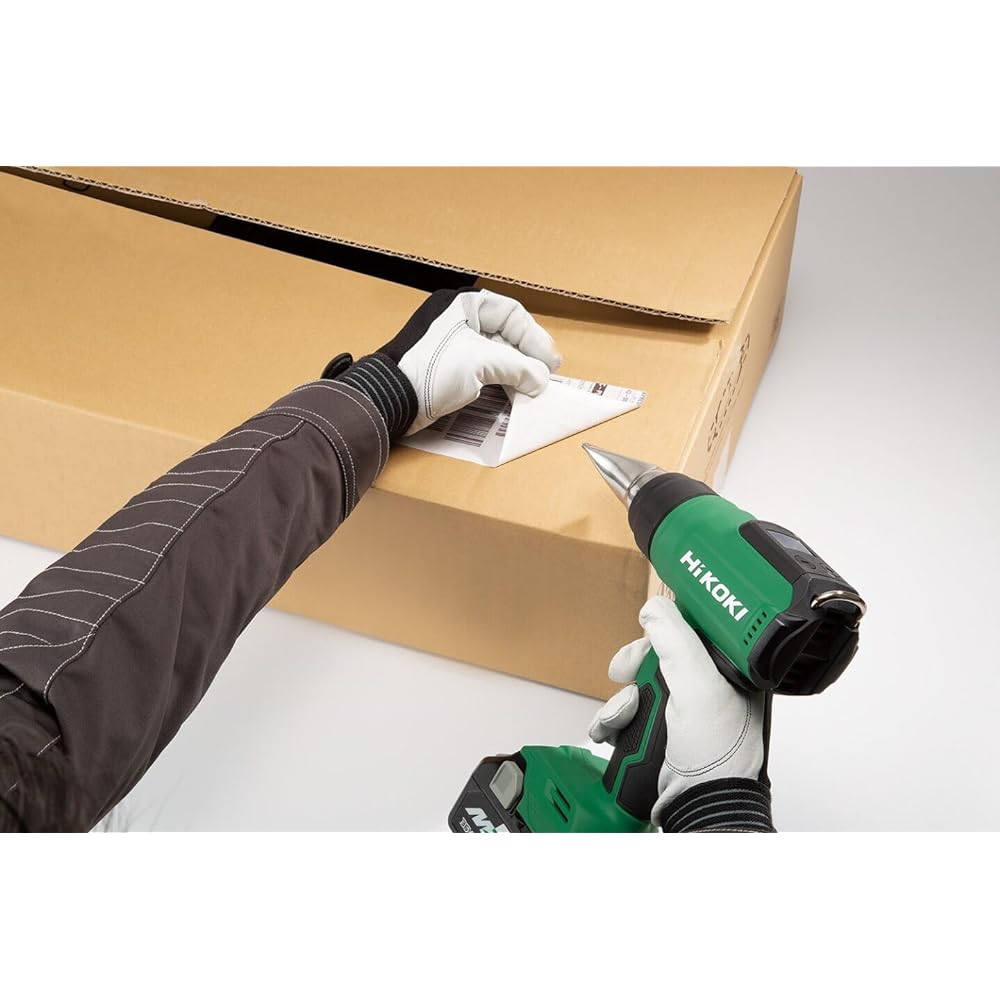 HiKOKI 18V cordless heat gun, temperature adjustable, air volume switching function, 3 types of nozzles, storage battery and charger sold separately, case included, RH18DA(NNP)