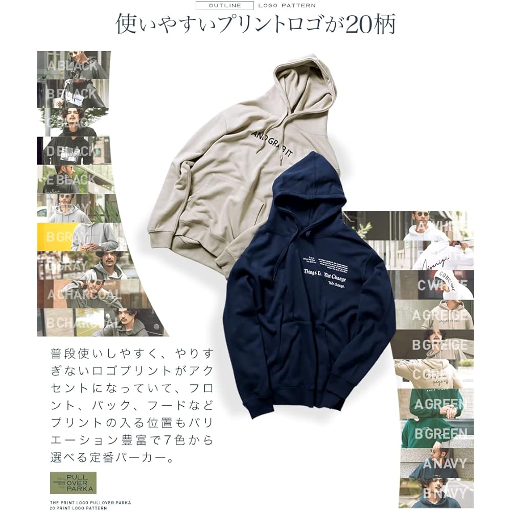 [JIGGYS SHOP] Ziggy's Shop Fleece Print Hoodie | Men's Tops Pullover Sweatshirt Hood Loose Oversize Big Silhouette Autumn Clothes Winter Clothes Spring Clothes Logo Long Sleeve Back Print