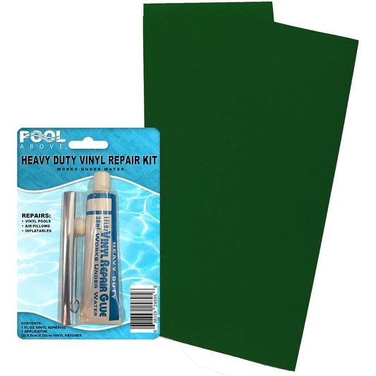 2 Pack 4 x 10 Heavy Duty Green Vinyl Repair Patch Kit for Inflatable Boats and Pools