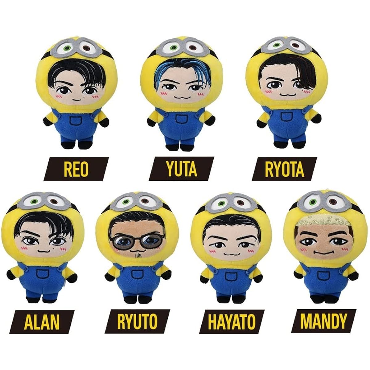 GENERATIONS x MINI*ON More Plus Plush Kigurumi Design Set of 7