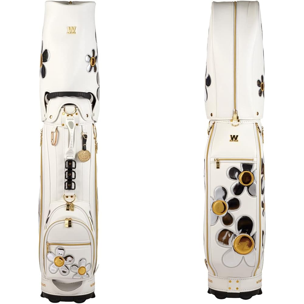 WINWIN STYLE DAISY CART BAG GOLD Version Caddy Bag CB-802 WH