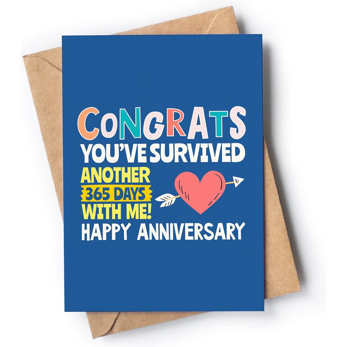 Funny Anniversary Cards for Him or Her | Original Anniversary Gifts for Husband, Wife, Girlfriend, Boyfriend | Joke Cards for Valentine's Day | Congratulations