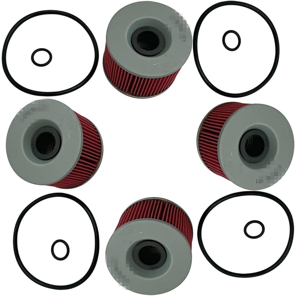 Motorcycle Fuel Filter For Kawasaki ZN1100 84-85 ZR1100 91-00 ZX1100 GPZ1100 ZZ-R1100 ZZR1100 81-01 ZG1200 89-03 ZRX1200 01-03 Motorcycle Oil Filter (Color : 4pc)