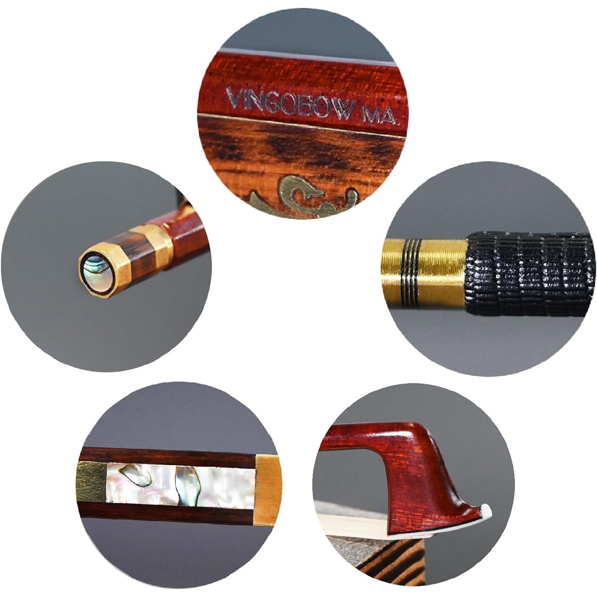 VingoBow Carbon Violin Bow Fernambuco Performance and Skin Pernambuco Model 127V