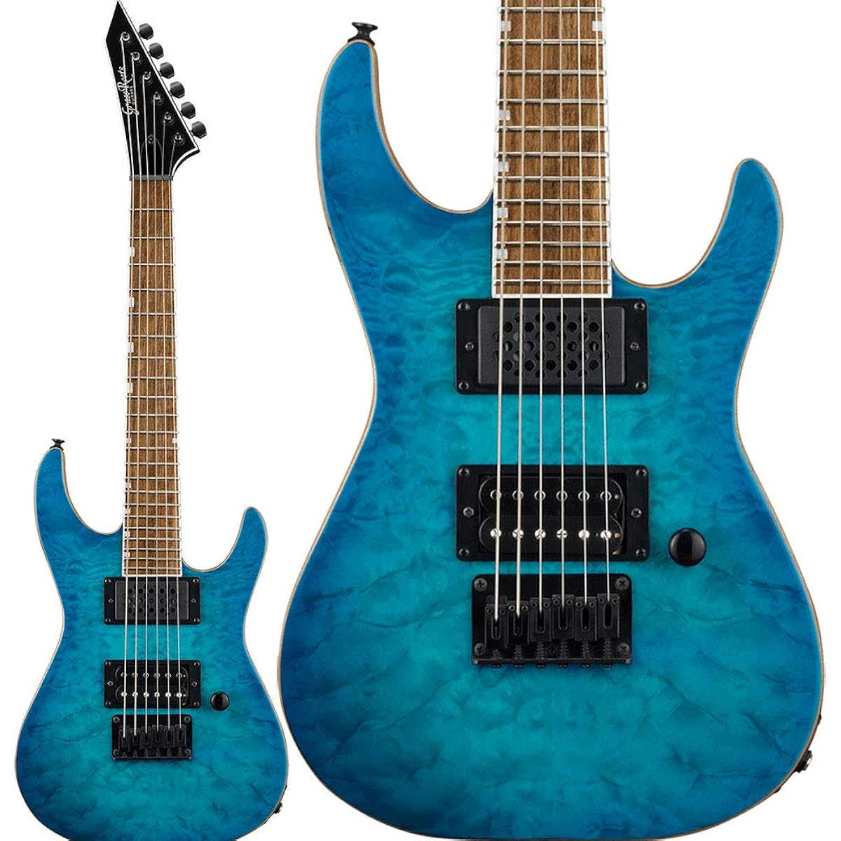 GrassRoots G-MR-MINI/QM Aqua Marine Electric Guitar Mini Guitar GrassRoots